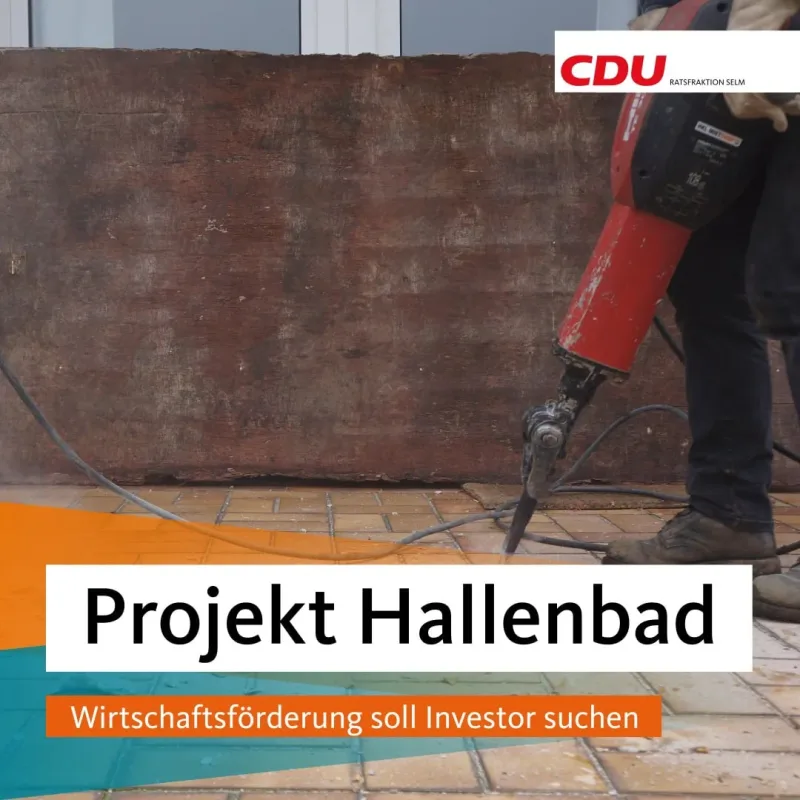 Projekt Hallenbad: Wirtschaftsförderung soll Investor suchen