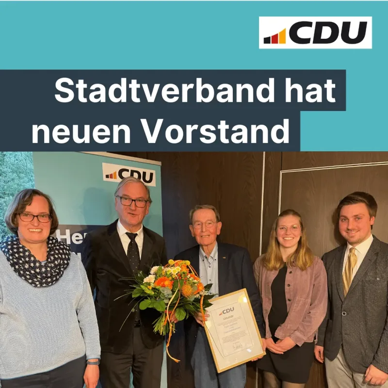 CDU-Stadtverband wählt neuen Vorstand