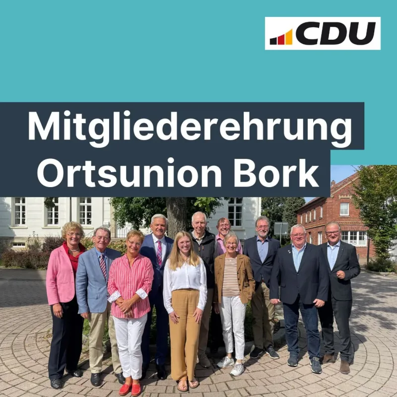 Mitgliederehrung Ortsunion Bork