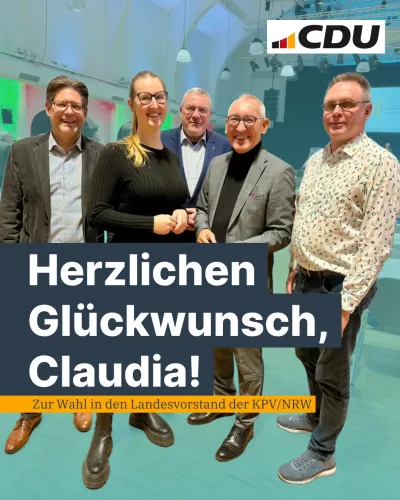 Claudia Mors-Böckenbrink in den Landesvorstand der KPV/NRW gewählt