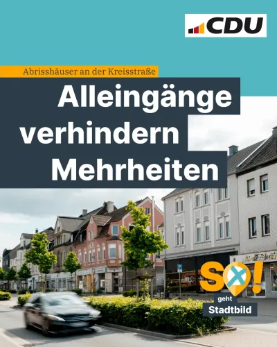 Abrisshäuser: Alleingänge verhindern Mehrheiten im Stadtrat