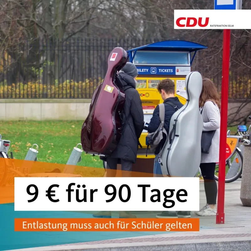 9 € für 90 Tage: Entlastung muss auch für Schüler gelten