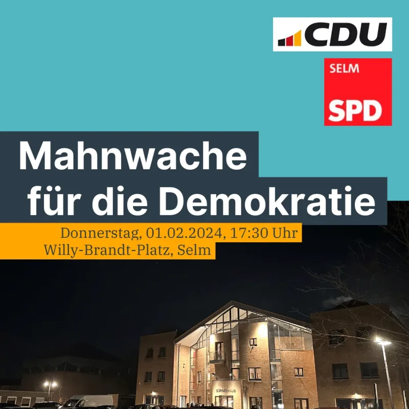 Mahnwache für die Demokratie am 01.02.2024