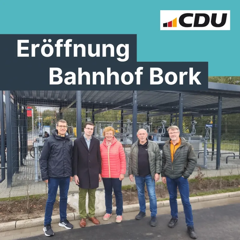 Eröffnung des Bahnhofs Bork